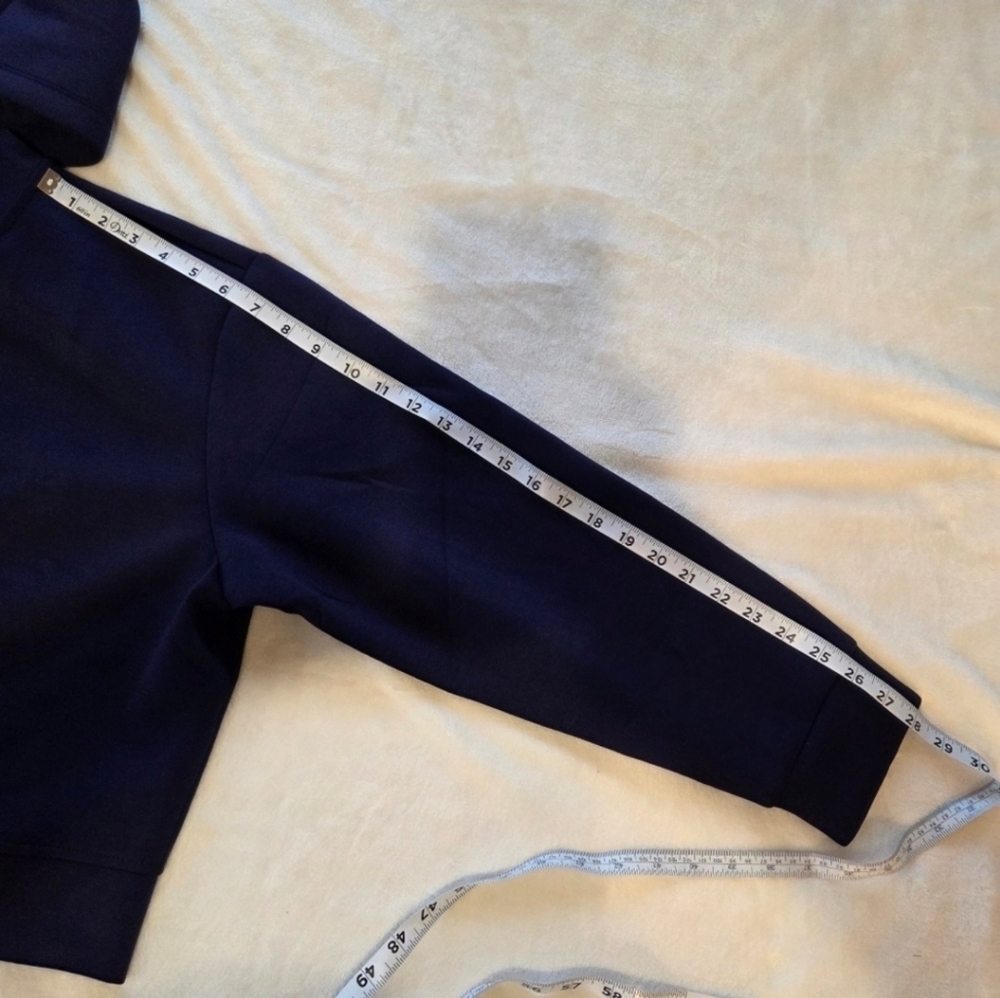 Women's Navy Blue Full-Zip Hoodie Sweatshirt Size XL New Casual Fall - Picture 8 of 9
